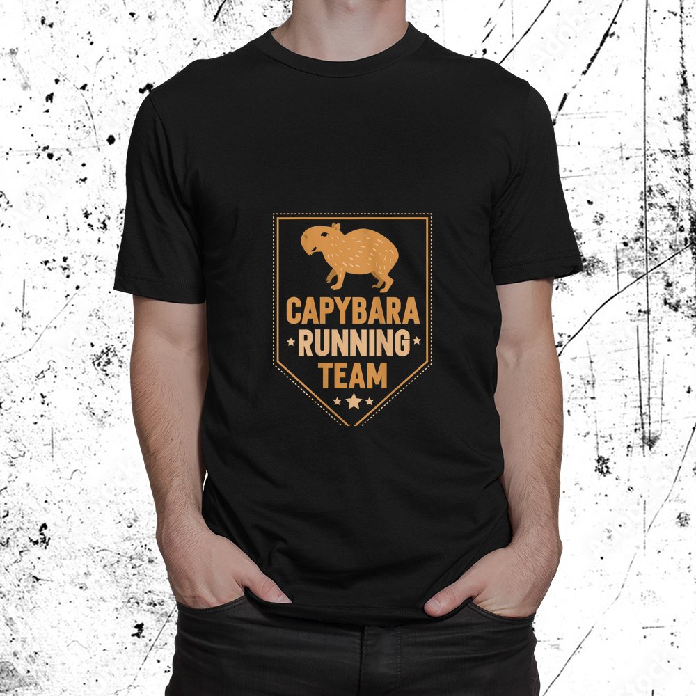 Capybara Running Team Lover Animal Rodent Capybaras Shirt