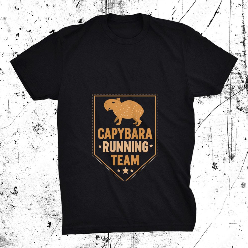 Capybara Running Team Lover Animal Rodent Capybaras Shirt