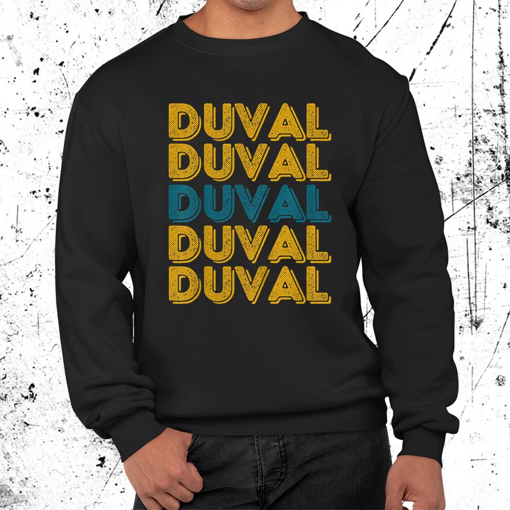 Duval County Florida Shirt Retro Duval Teal And Gold Shirt