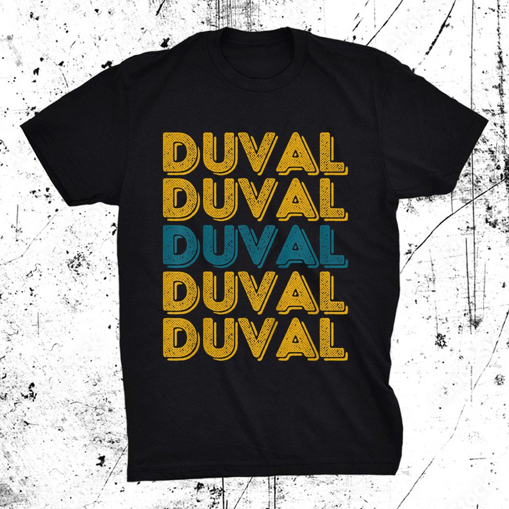 Duval County Florida Shirt Retro Duval Teal And Gold Shirt