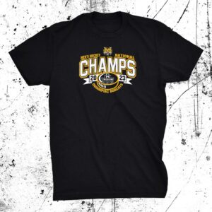 Quinnipiac Bobcats National Champs 2023 Ice Hockey Navy Shirt