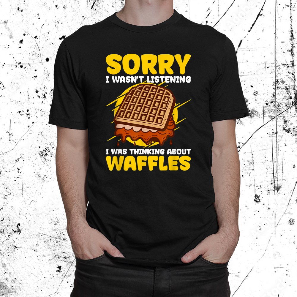 Thinking About Eating Waffles Ironic Waffle Chef Shirt