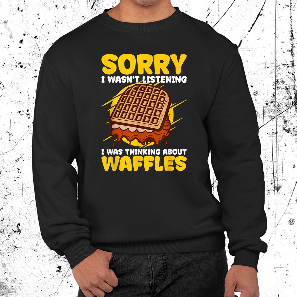 Thinking About Eating Waffles Ironic Waffle Chef Shirt
