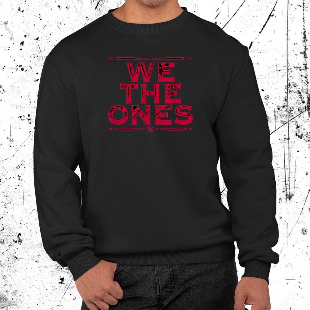 Wwe The Bloodline We The Ones Blood Red Text Logo Shirt